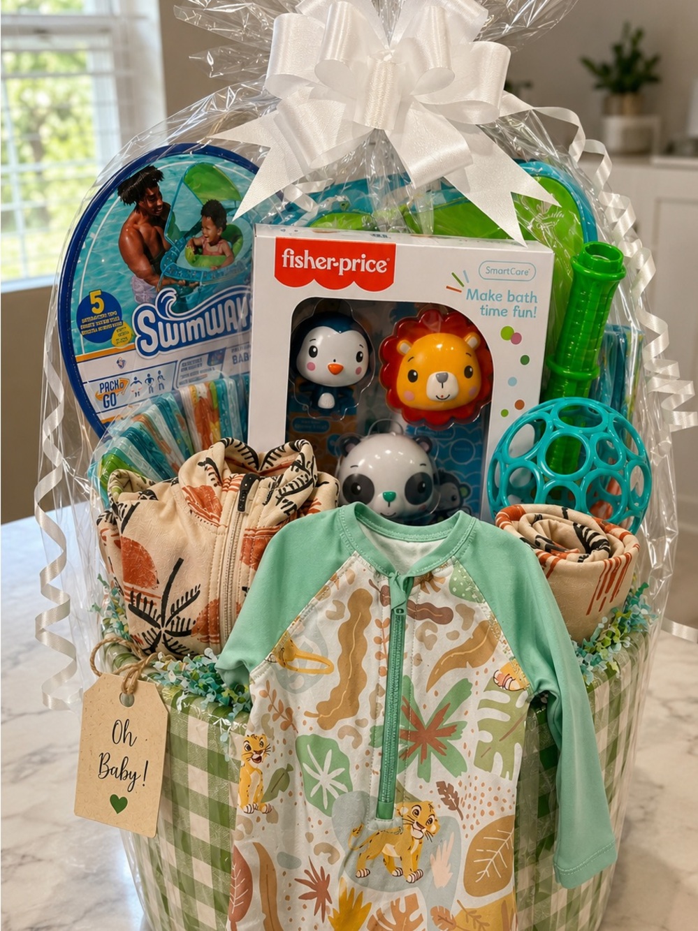 Baby Boy Summer Gift Bundle | Swim Float, Swimsuits & Bath Set | Gift Ready